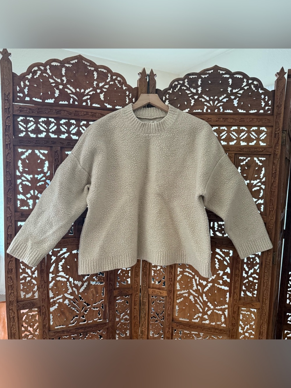 Monica Cordera  beige crewneck sweater
